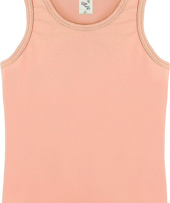 Girls cotton basic solid racerbank tanktop; best for baby girl clothes & christmas gift ideas