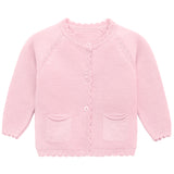 Lilax Baby Girls' and Toddler Long Sleeve Knit Cardigan with Pocket