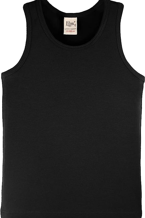 Girls' Soft Solid Cotton Blend Racerback Tank Top / 11-12 Years LILAX