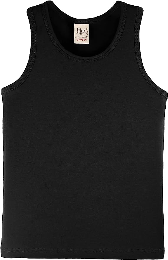 Girls' Soft Solid Cotton Blend Racerback Tank Top / 11-12 Years LILAX