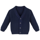 Toddler and Little Boys Cardigan Long Sleeve V-Neck Classic Knit School Sweater