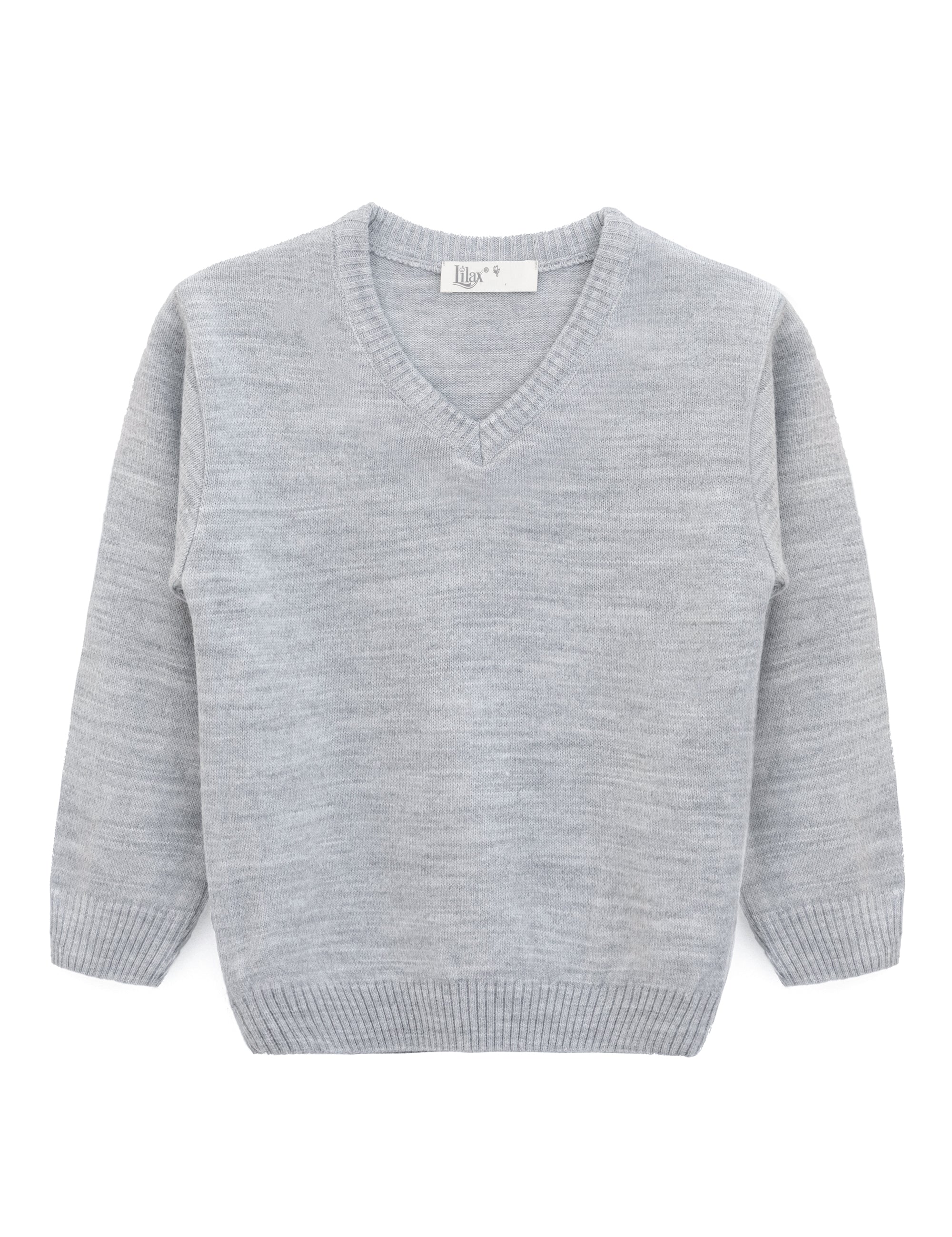 Boys' ribbed knit v-neck sweater; perfect for baby boy clothes & christmas gift ideas  