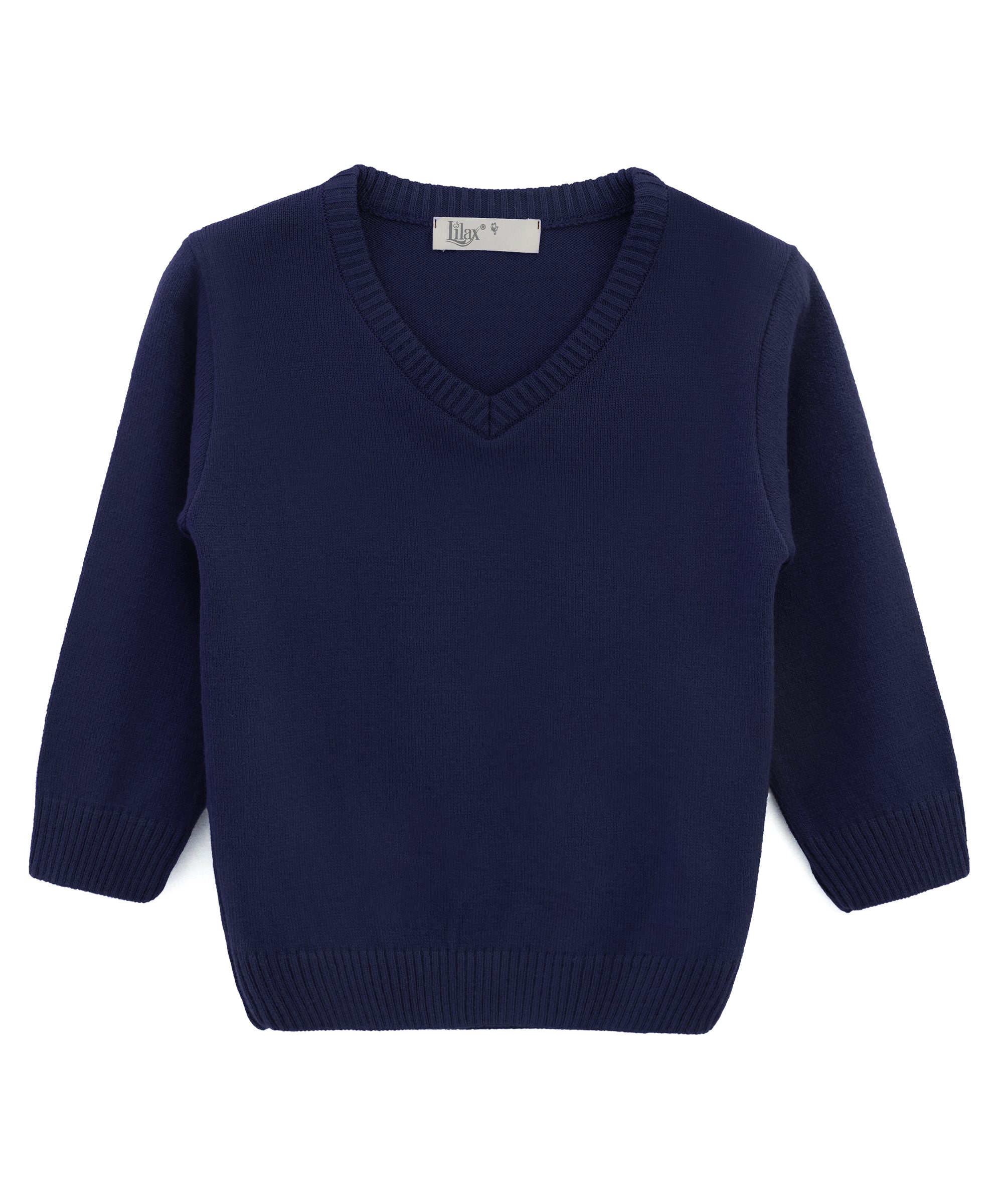 Boys' ribbed knit v-neck sweater; perfect for baby boy clothes & christmas gift ideas  