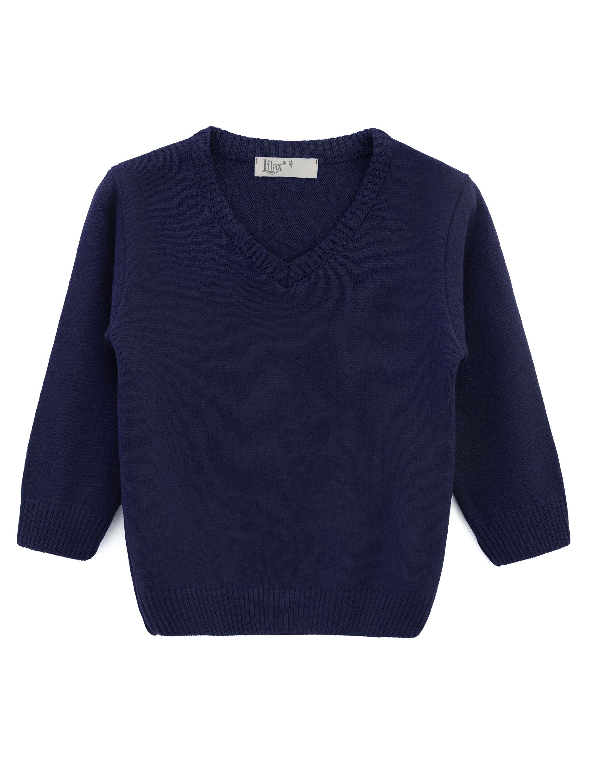 Boys' ribbed knit v-neck sweater; perfect for baby boy clothes & christmas gift ideas  