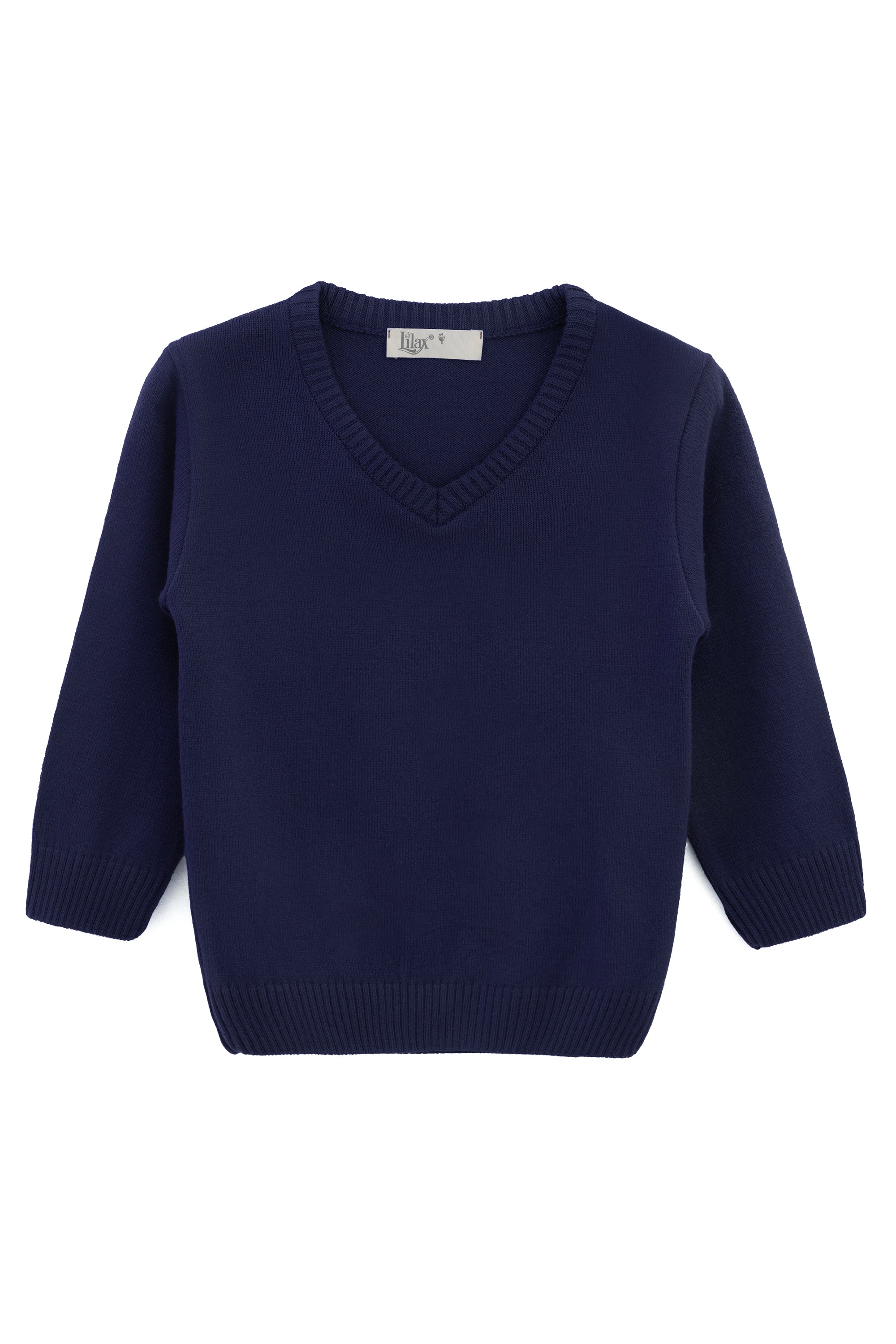 Boys' ribbed knit v-neck sweater; perfect for baby boy clothes & christmas gift ideas