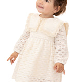 Baby Girl's Long Sleeve Lace Dress Vintage Wedding Dress