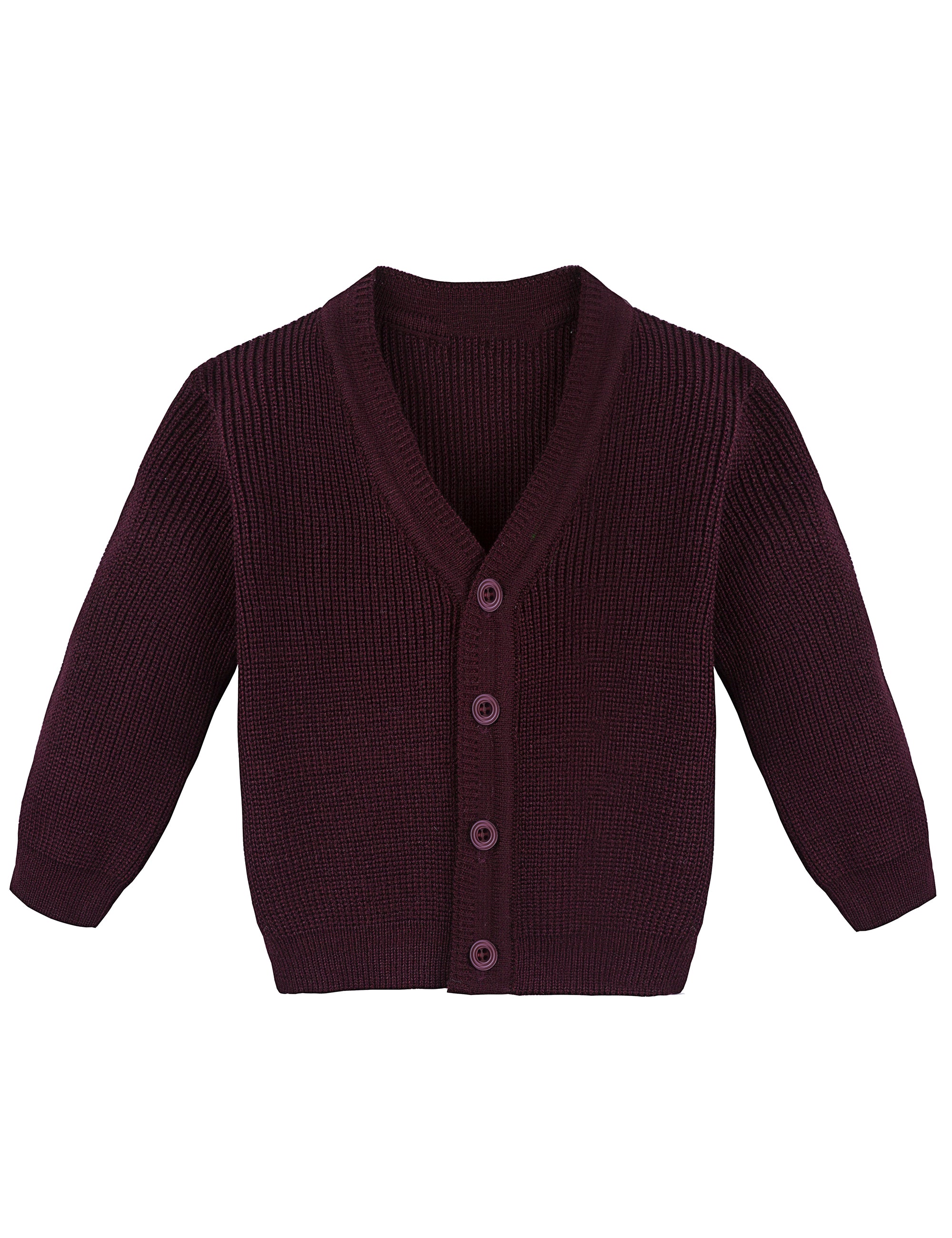 Baby boy ribbed knit v-neck cardigan with four buttons; perfect for baby boy clothes & christmas gift ideas  