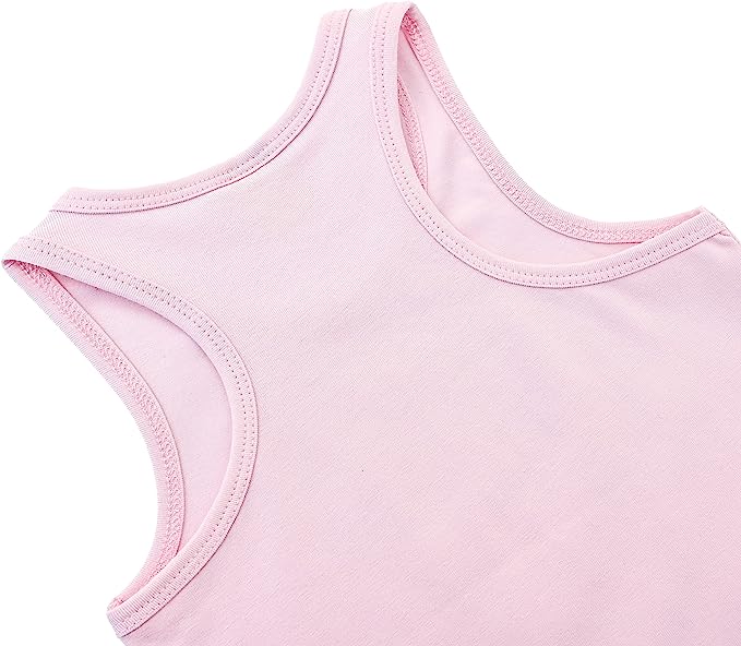 Girls' Soft Solid Cotton Blend Racerback Tank Top / 11-12 Years LILAX