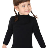 Girls' Solid Cotton Shirt Basic Long Sleeve Turtleneck T-Shirt / 5 to 8 Years LILAX