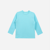 Toddler Cotton Long Sleeve Basic Crewneck T-Shirt