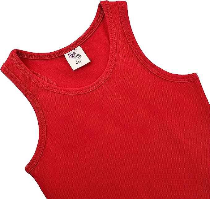 Girls' Soft Solid Cotton Blend Racerback Tank Top / 11-12 Years LILAX