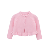 Baby Girls' Knit Long Sleeve Ruffled Cardigan Bolero Shrug