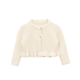 Baby Girls' Knit Long Sleeve Ruffled Cardigan Bolero Shrug