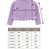 Baby Girls' Knit Long Sleeve Ruffled Cardigan Bolero Shrug