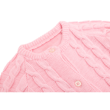 Baby Girls' Cable Knit Long Sleeve Cotton Cardigan