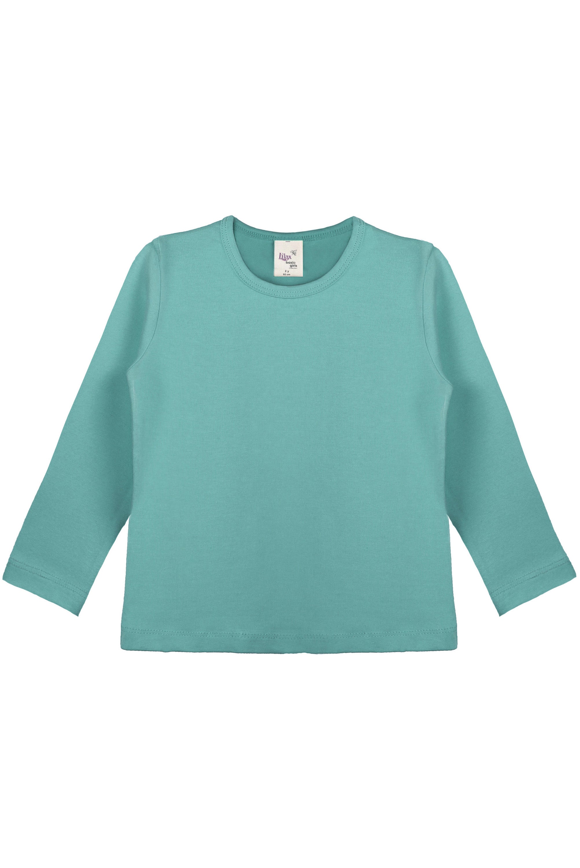 Girls' Basic Crewneck Long Sleeve Cotton T-Shirt / Toddler LILAX