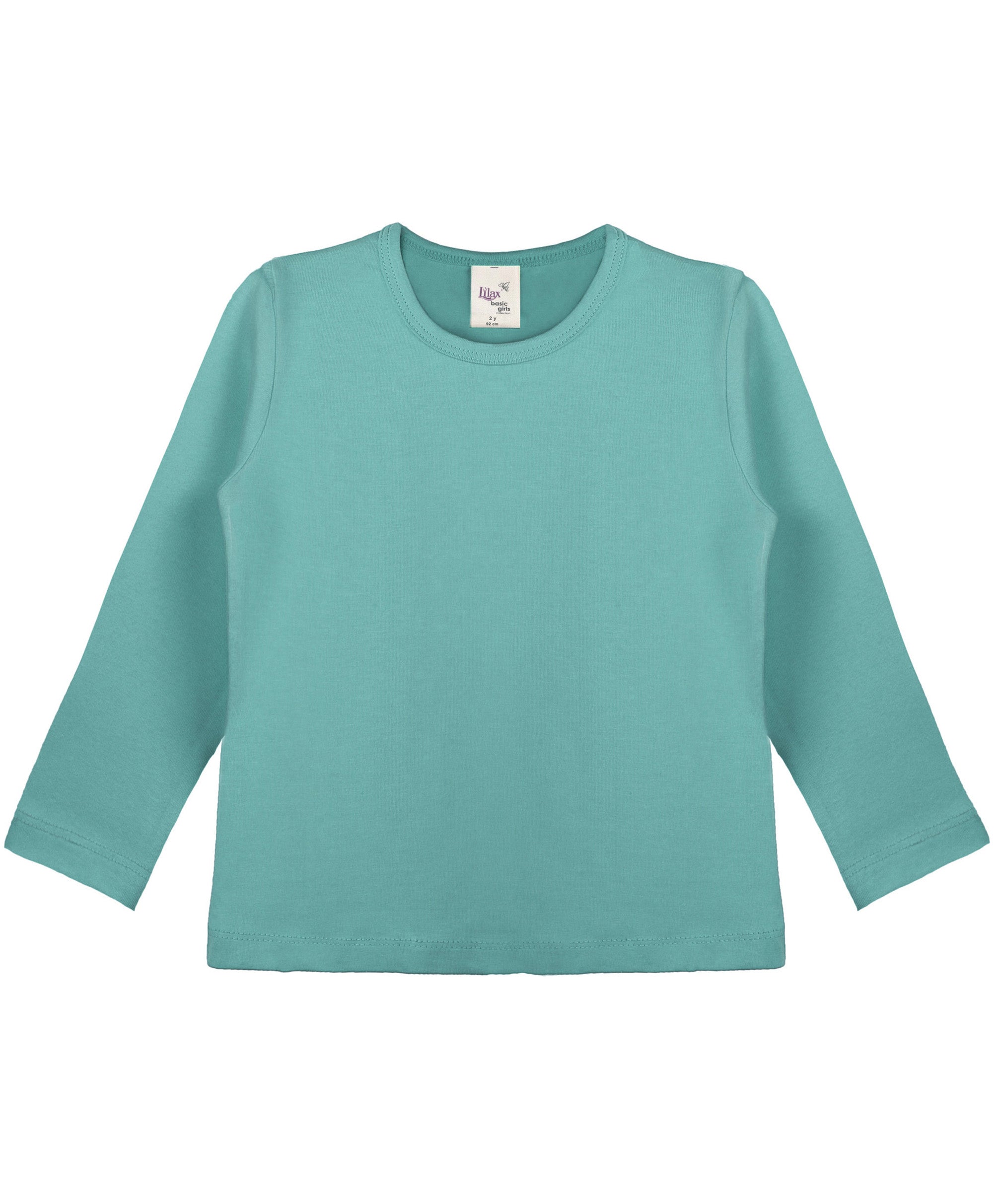 Girls cotton basic solid crewneck t-shirt; best for baby girl clothes & christmas gift ideas