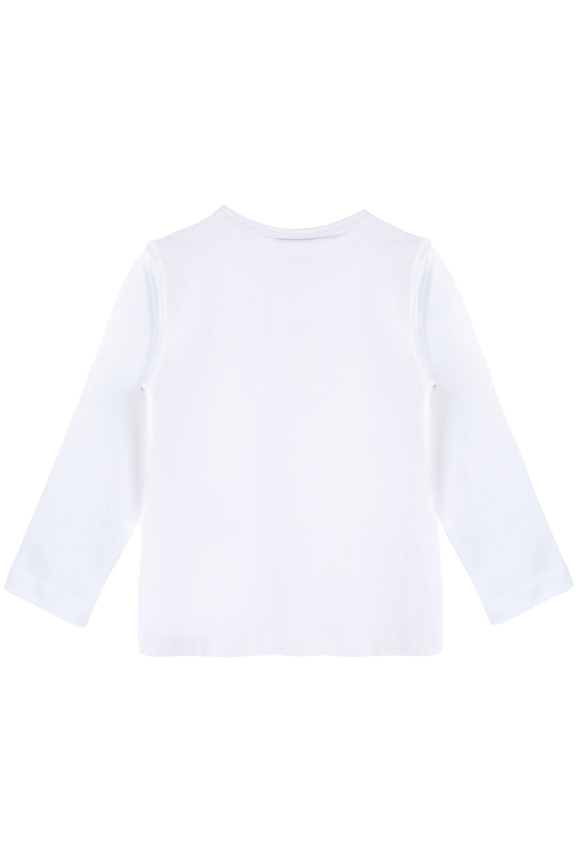 Girls' Basic Crewneck Long Sleeve Cotton T-Shirt