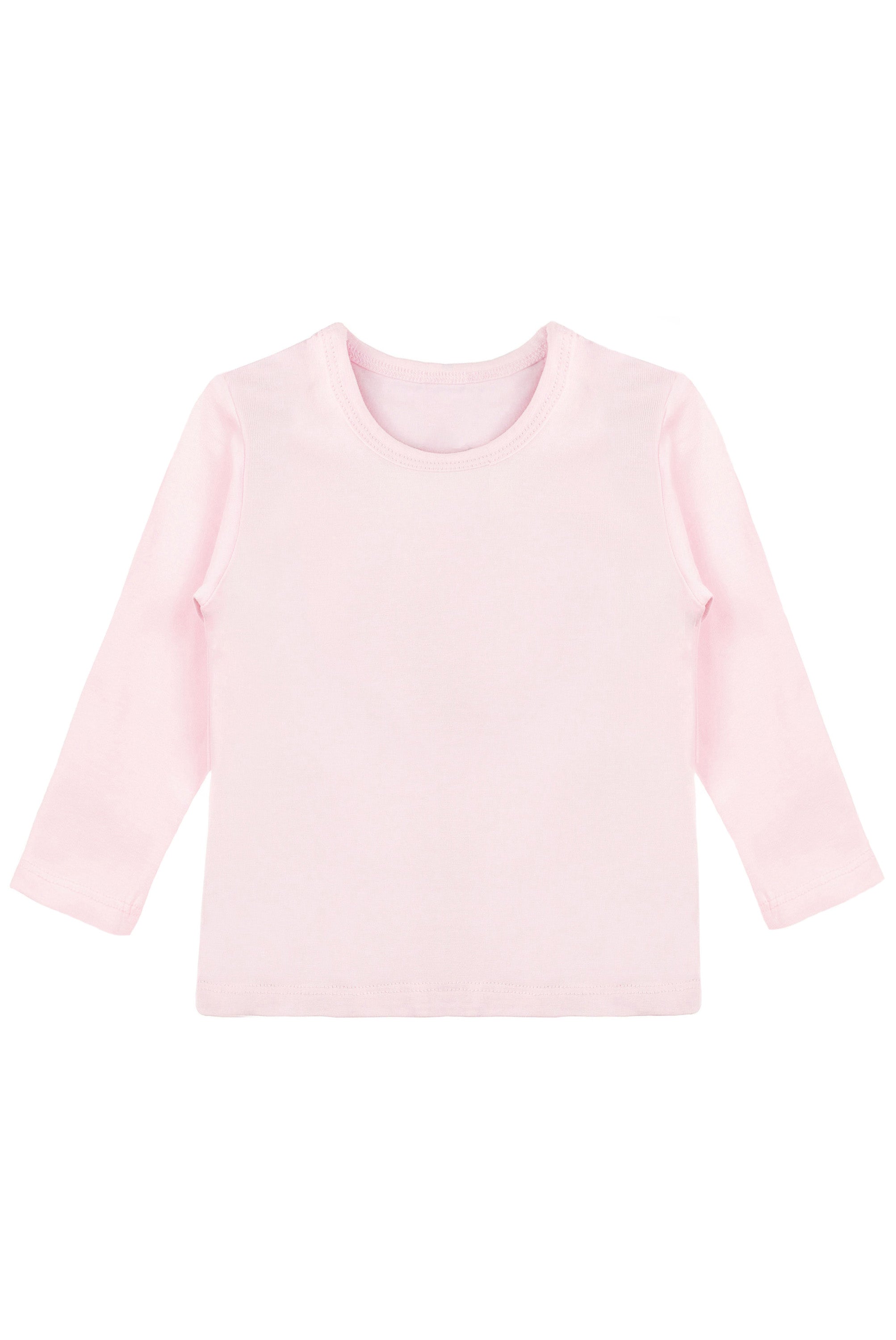 Girls' Basic Crewneck Long Sleeve Cotton T-Shirt / Toddler LILAX