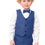 Boys Formal 4 Piece Dress Shirt Pants and Tie and Vest Suit Set LILAX