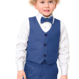 Boys Formal 4 Piece Dress Shirt Pants and Tie and Vest Suit Set LILAX