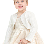 Little Girls' Bolero Shrug Long Sleeve One Button Knit LILAX