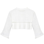 Baby Girls' Long Sleeve Knit One Button Closure Bolero Shrug