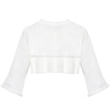 Baby Girls' Long Sleeve Knit One Button Closure Bolero Shrug