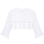 Little Girls' Bolero Shrug Long Sleeve One Button Knit LILAX