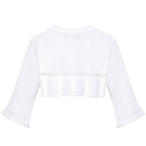 Little Girls' Bolero Shrug Long Sleeve One Button Knit LILAX