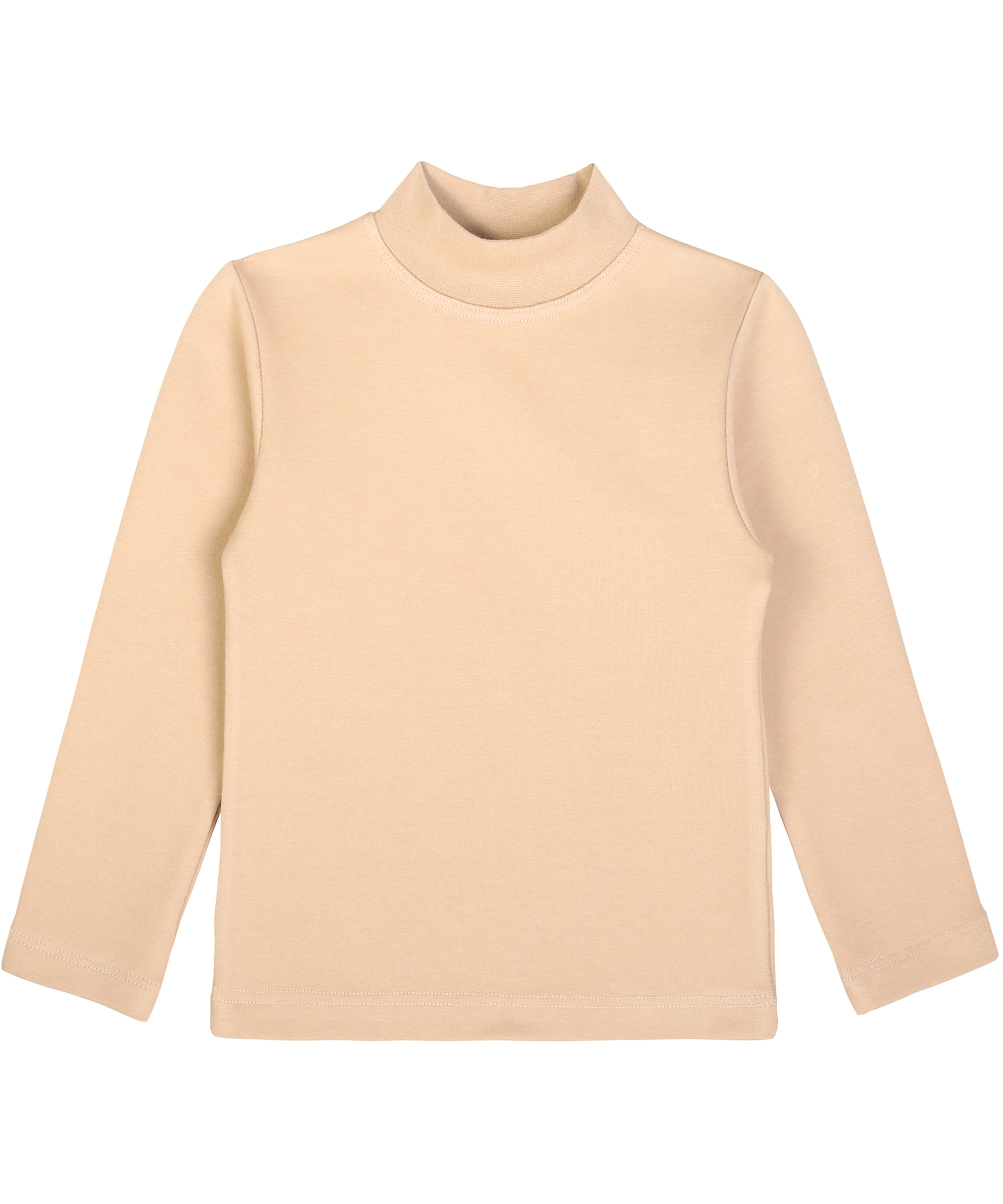 Girls cotton basic solid mockneck t-shirt; best for baby girl clothes & christmas gift ideas