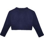 Baby girls knit long sleeve curved edged bolero shrug cardigan; perfect for christmas gift ideas