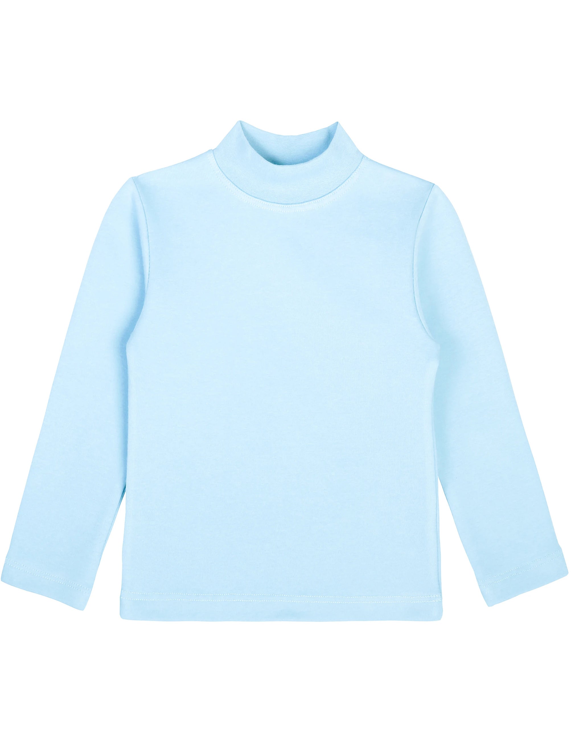 Girls cotton basic solid mockneck t-shirt; best for baby girl clothes & christmas gift ideas