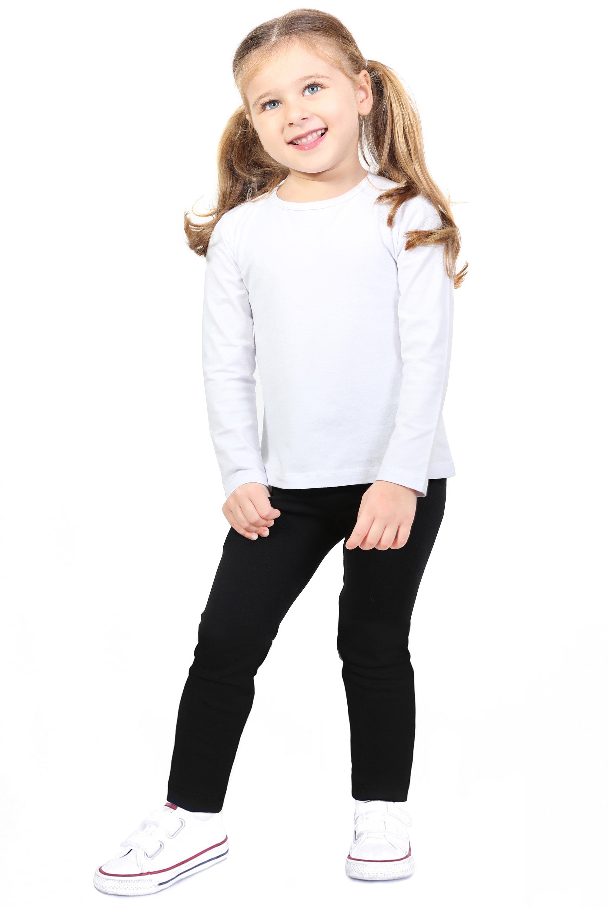 Girls' Basic Soft Leggings Solid Full Length Cotton / Toddler LILAX