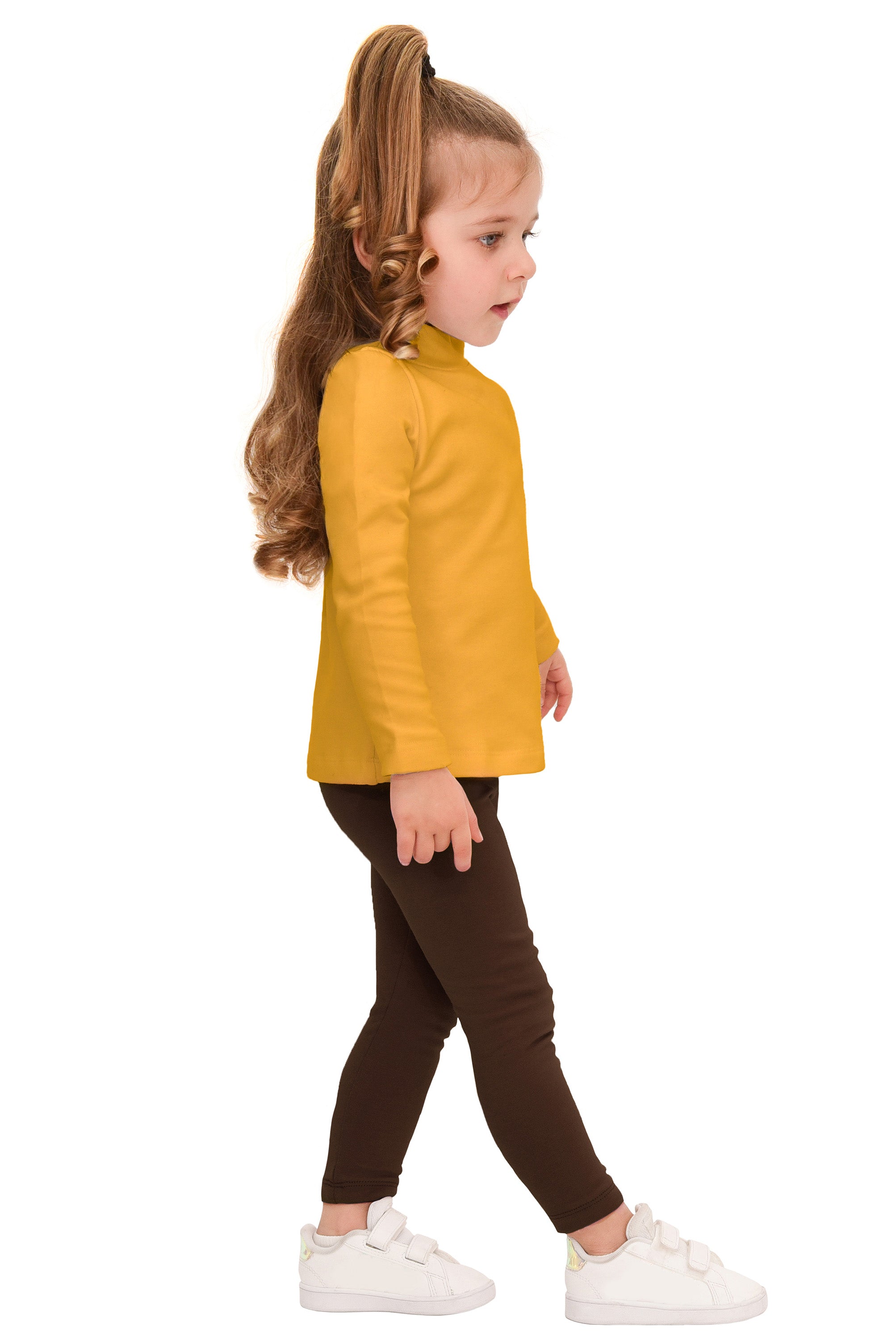 Girls' Basic Soft Leggings Solid Full Length Cotton / 9 to 12 Years LILAX