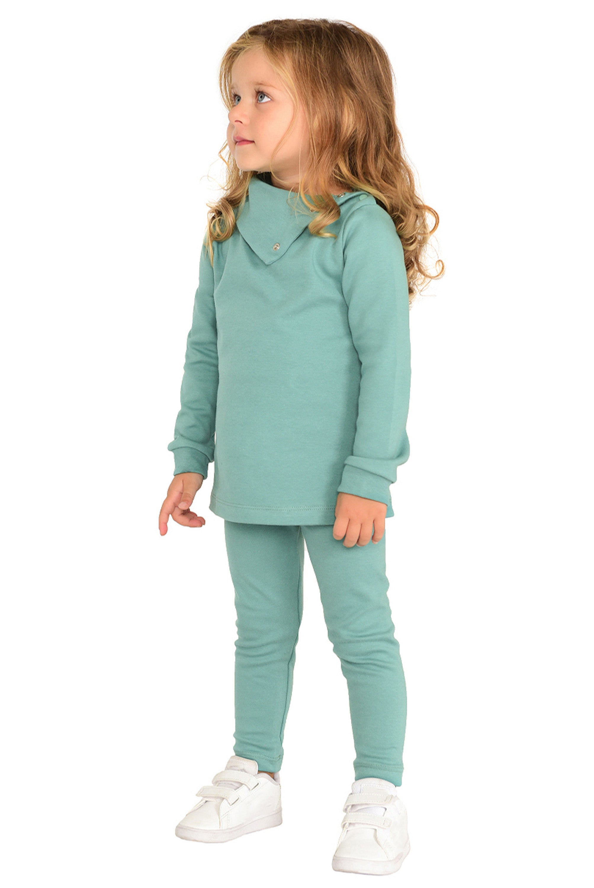 Girls' Basic Soft Leggings Solid Full Length Cotton / 9 to 12 Years LILAX