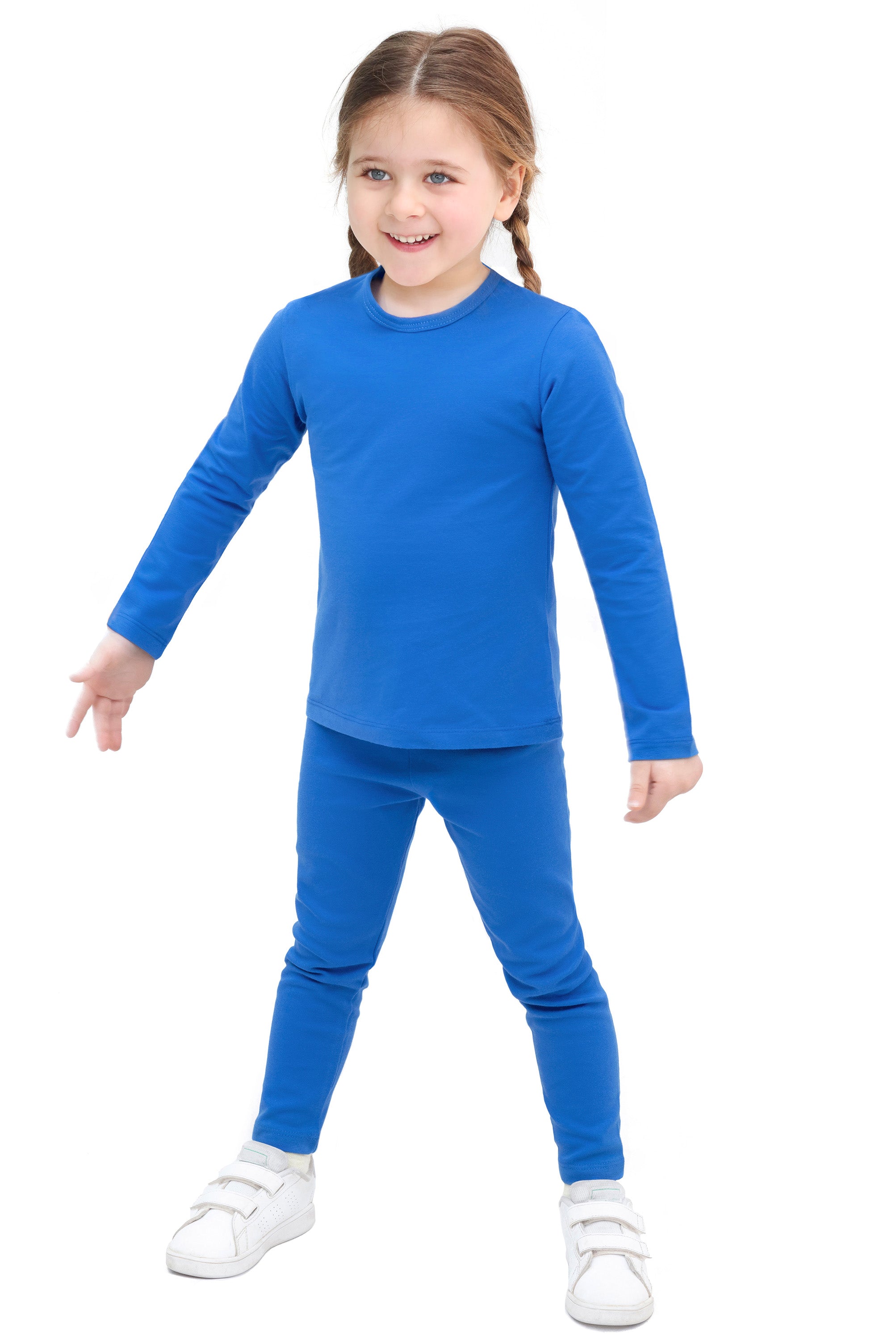 Girls' Basic Soft Leggings Solid Full Length Cotton / 9 to 12 Years LILAX