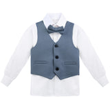 Boys' Dresswear Outfit: Formal Suit Set with 4 Pieces (Vest Pants Tie and Shirt) LILAX