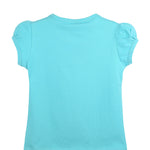 Girls cotton basic solid crewneck puff sleeve t-shirt; best for baby girl clothes & christmas gift ideas