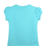 Girls' Basic Cotton T-Shirt  Short Puff Sleeve Crewneck / 5 to 7 Years LILAX