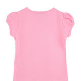 Girls cotton basic solid crewneck puff sleeve t-shirt; best for baby girl clothes & christmas gift ideas