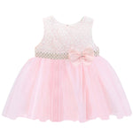 Baby girls lace tulle skirt dress with pearl belt attached and matching shoes & headband; perfect for christmas gift ideas