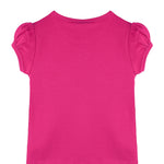 Girls cotton basic solid crewneck puff sleeve t-shirt; best for baby girl clothes & christmas gift ideas