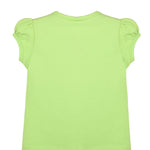 Girls' Basic Cotton T-Shirt  Short Puff Sleeve Crewneck / 5 to 7 Years LILAX