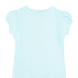 Girls' Basic Cotton T-Shirt  Short Puff Sleeve Crewneck / 5 to 7 Years LILAX