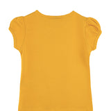 Girls cotton basic solid crewneck puff sleeve t-shirt; best for baby girl clothes & christmas gift ideas