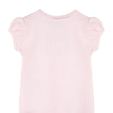 Girls' Basic Cotton T-Shirt  Short Puff Sleeve Crewneck / 5 to 7 Years LILAX