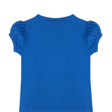 Girls cotton basic solid crewneck puff sleeve t-shirt; best for baby girl clothes & christmas gift ideas