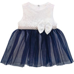 Baby girls lace tulle skirt dress with pearl belt attached and matching shoes & headband; perfect for christmas gift ideas