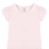 Girls' Basic Cotton T-Shirt  Short Puff Sleeve Crewneck / 5 to 7 Years LILAX